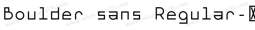 Boulder sans Regular字体转换